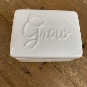 “Grow” Porcelain Trinket Box